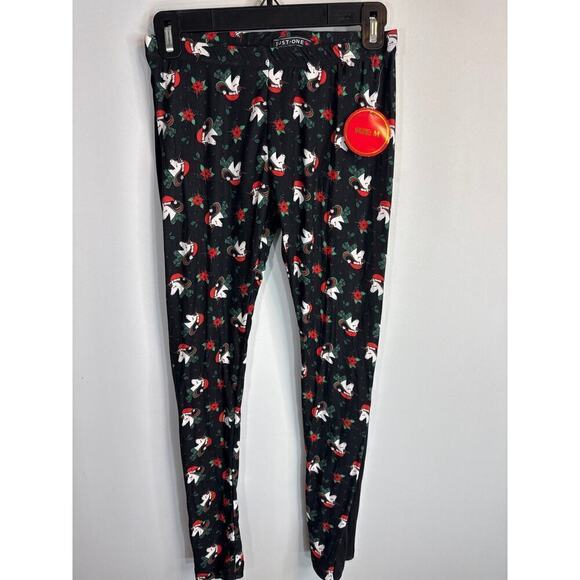 Just‎ One Christmas Holiday Theme  Plaid Leggings 2 Pcs Women's Medium NWT - Picture 3 of 9